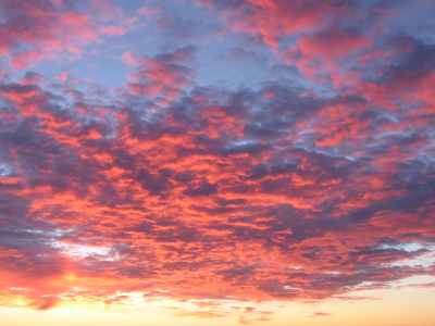 Hot Clouds under Blue Sky